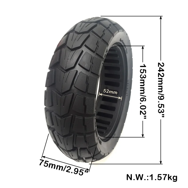 10 inch 10x2.75 Off-road Solid Tyre 10x2.75-6.5 Tire for Kugoo G-Booster G2 Pro Electric Scooter 10inch Honeycomb Wheel Tyres