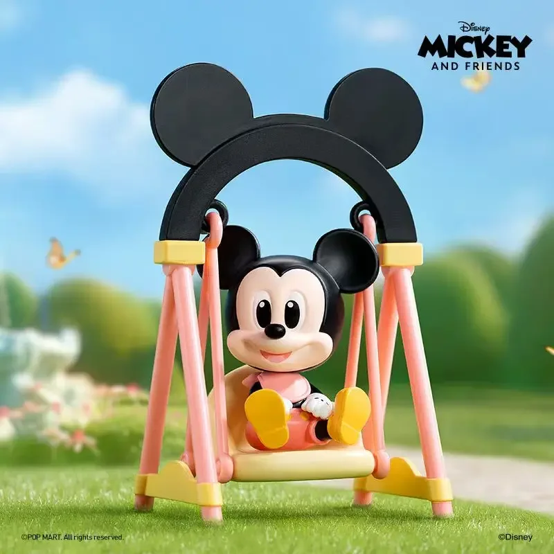 POP Mart Disney Swing Series Blind Box Mickey Kawaii Anime Figure Disney Mystery Box Deocration Trendy Play Birthday Gift