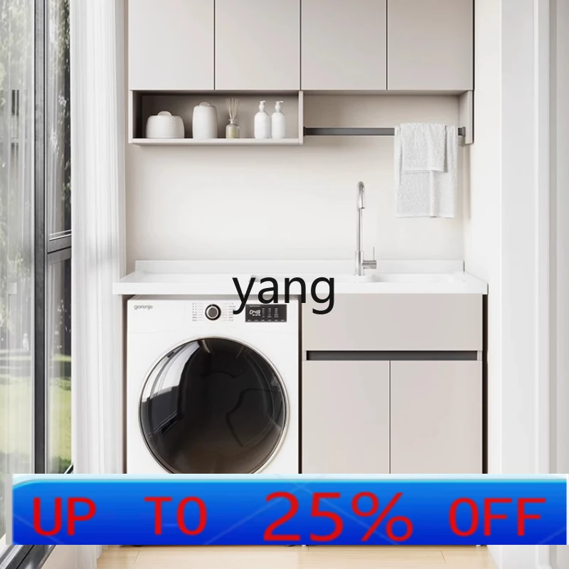 LHH thickened honeycomb aluminum balcony laundry cabinet combination laundry sink drum significant other