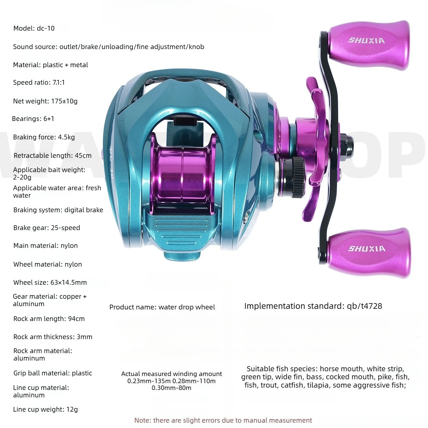 New Electronic Water Drop Wheel Universal Micro-object Luya Special Fish Wheel Mandarin Fish Mouth Lightweight Luya Wheel