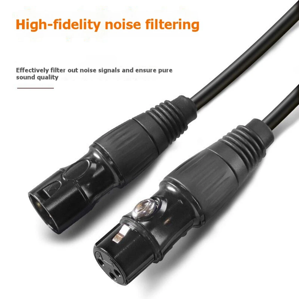 belong 2Pcs 10ft DMX512 Cable, 3-Pin XLR Gold-Plated Male to Female Flexible Cables for Microphone, Stage Light , Mic Mixer
