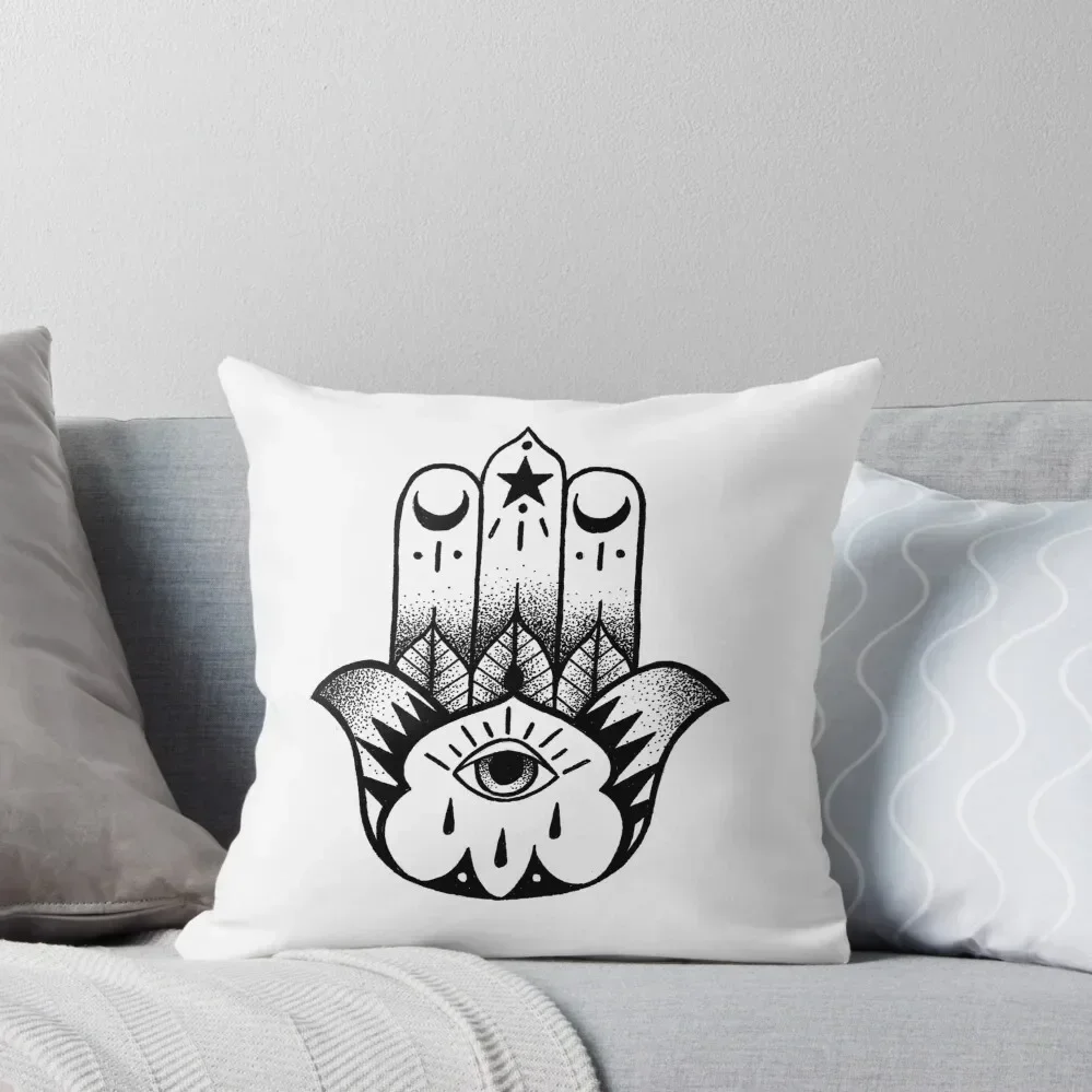 

Hamsa Hand Throw Pillow Custom Cushion Photo Christmas Pillow Covers Sofa Cushion Cover Christmas Covers For Cushions pillow
