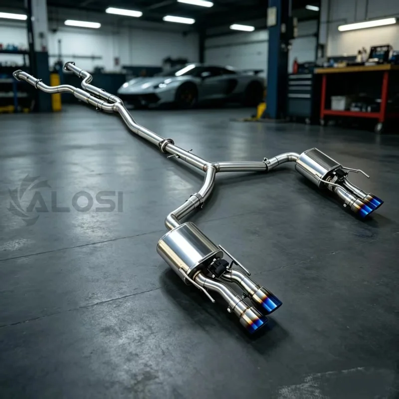 Suitable for Lexus GS250 GS300 GS430 GS450H Bilateral Four-outlet Pointed Exhaust Tail Throat, Valve Control Cat-back Exhaust