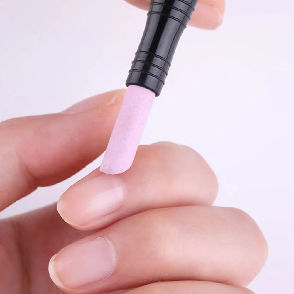 5 قطعة قلم تلميع الأظافر برأس مزدوج حجر الخفاف لإزالة الجلد الميت أداة مانيكير طحن عازلة ملف باديكير #1