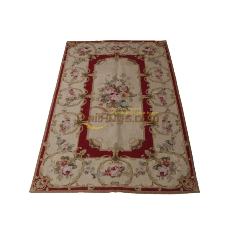 Needlepoint Carpet, Handmade Wool Design, French Classic Home Essential