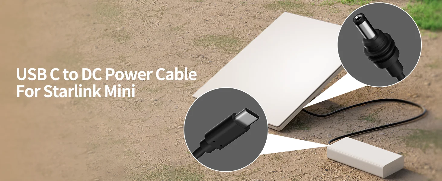 Hochwertiges Ersatz kabel Starlink Mini DC Ladekabel wasserdicht 3ft/6ft/10ft/32,3ft/33ft/49ft/65ft DC zu DC Stromkabel – Detail 2