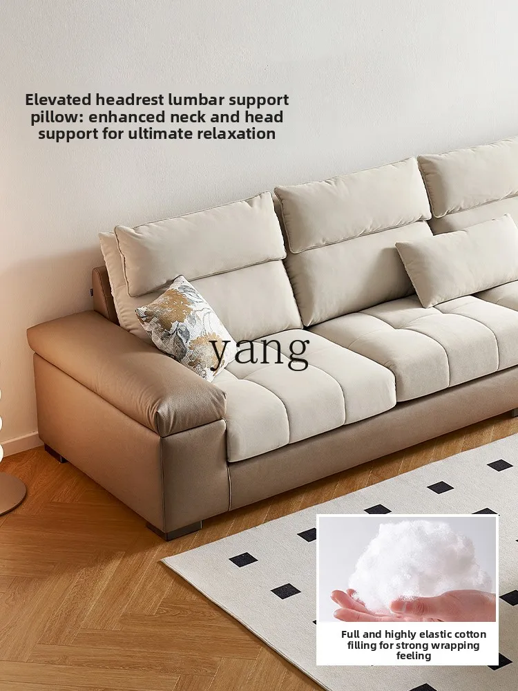 LH modern simple cat scratching fabric sofa living room furniture straight row technology cloth sofa