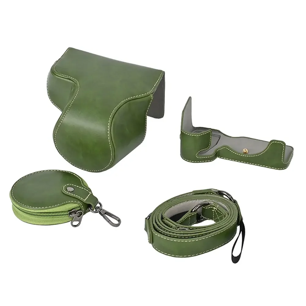 

Camera Bag Case For Sony A7CII A7C2 Luxury Version PU Leather Battery Opening Full Body Cover With Strap Storage Bag