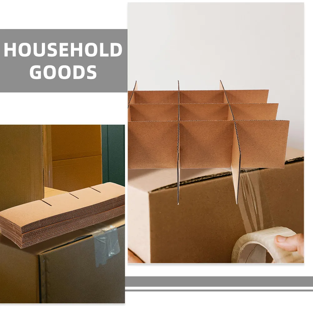 48Pcs Cardboard Moving Box Dividers Corrugated Box Inserts for Glassware Packing Plate Shipping Supplies Moving Boxes Divider