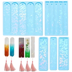 Holographic Light and Shadow Bookmark Crystal Epoxy Resin Mold DIY Rectangle Craft Jewelry Silicone Mould Making Tool