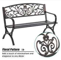 Park chair Outdoor bench Garden modern double stool Wrought iron balcony Leisure