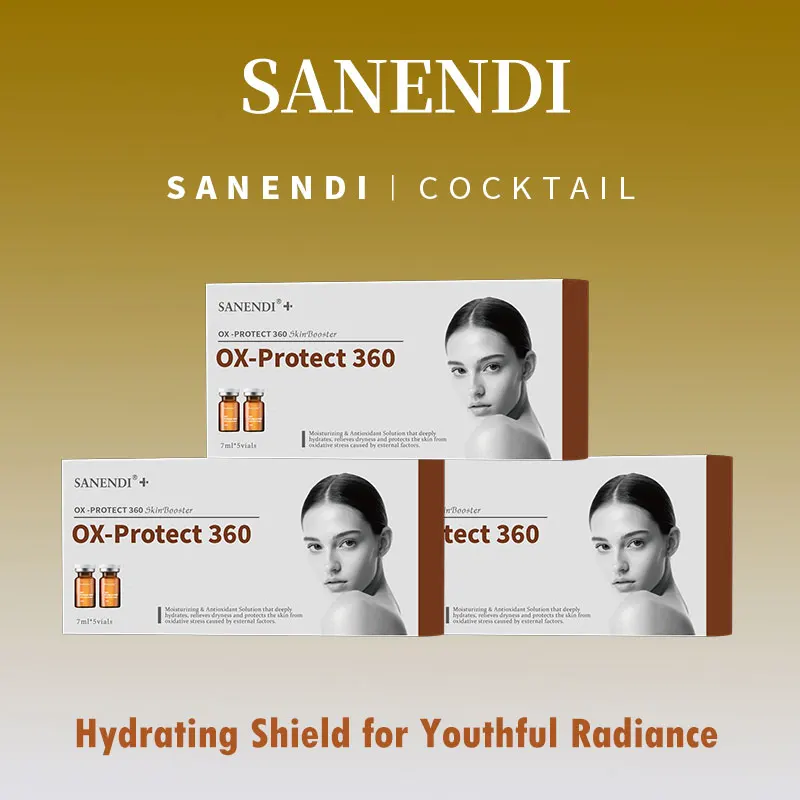 مصل كوكتيل معزز لامبولة الوجه ديرمابين ترطيب حمض الهيالورونيك مكافحة الشيخوخة الصباغ مجموعة العناية بالبشرة 7 مللي * 5 قوارير