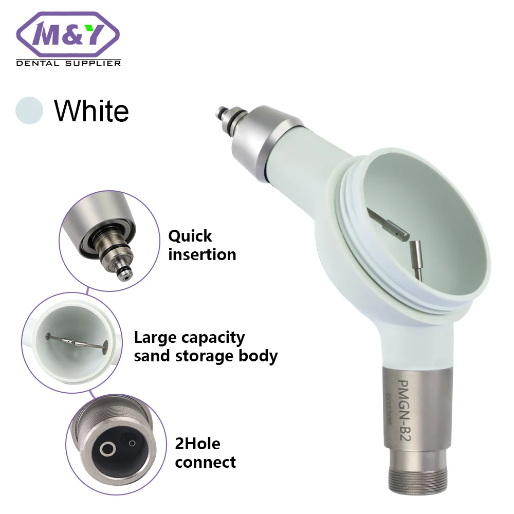 M&Y Dental Prophy-MATE Air Polisher Sand storage body white 2 holes quick connect jet prophy dentistry tools