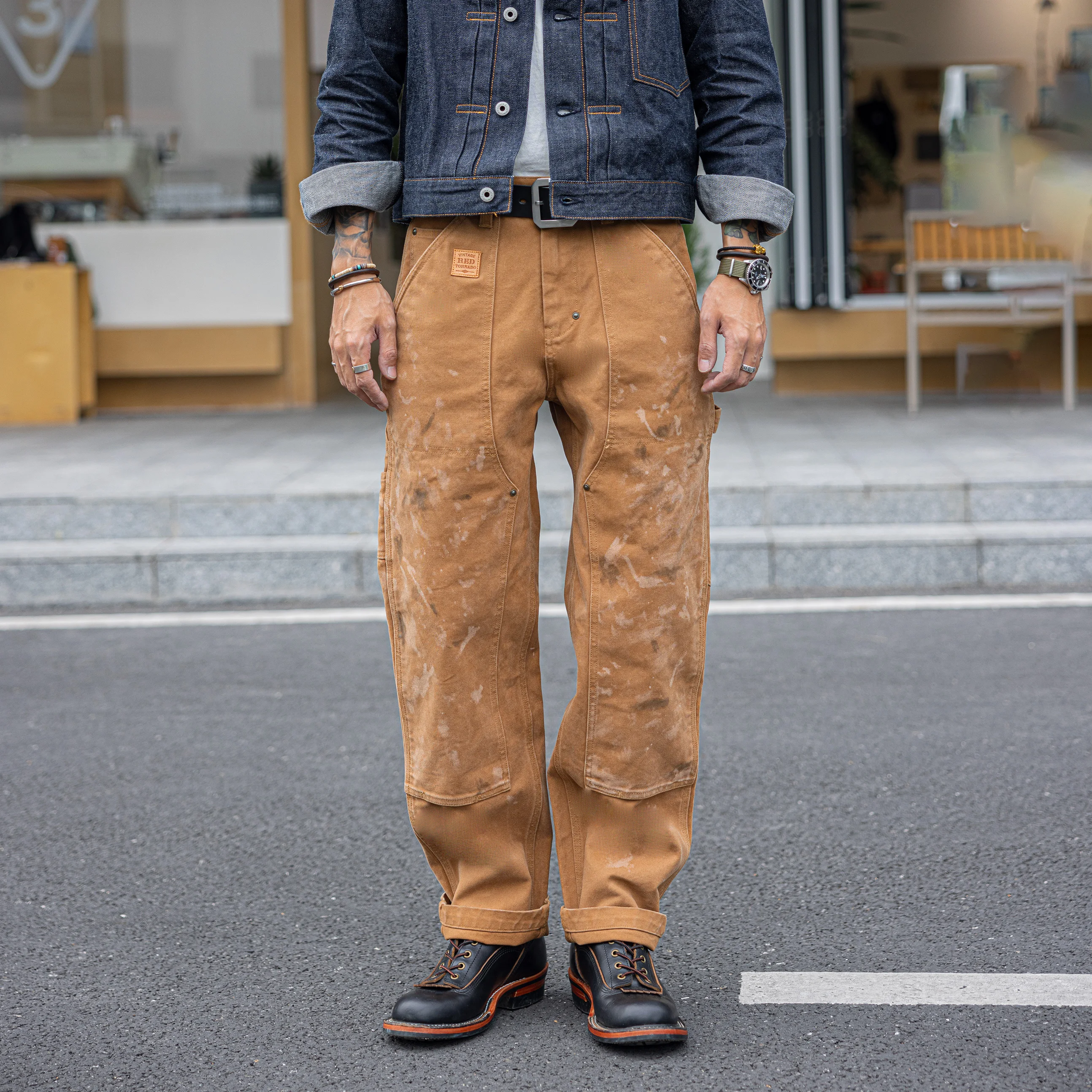 B01-0002C Us Military Style Cargo Trousers Mens  Cotton Vintage  Slim Fitting Casual Pants