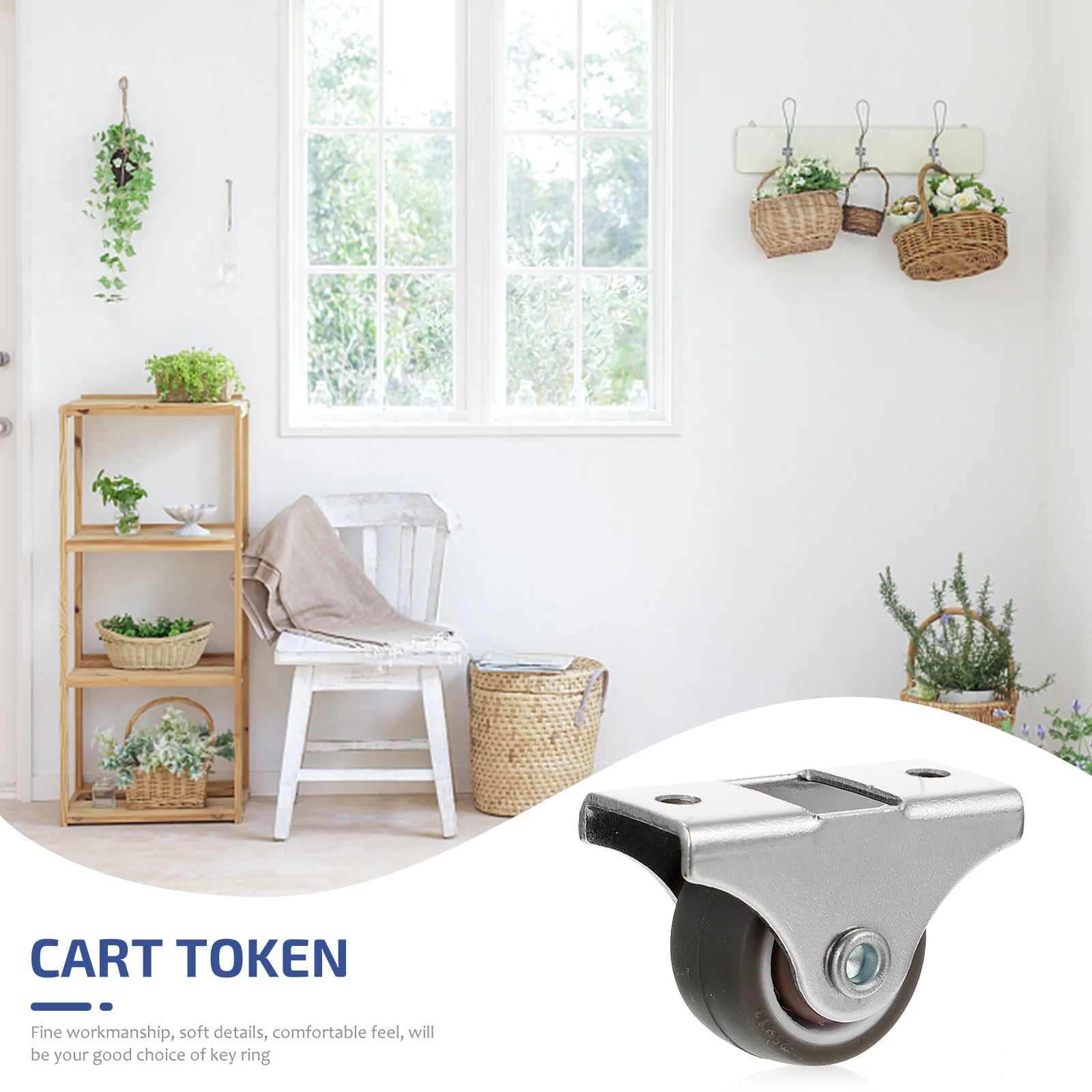 4 Buah Roda Putar Rol Kabinet Roda Kastor Karet untuk Furnitur