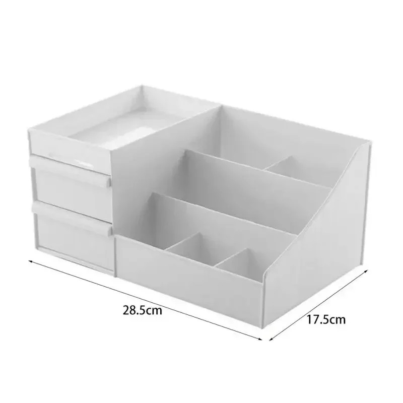 Large Capacity Cosmetic Makeup Organizer Drawers Plastic Bathroom Skincare Storage Box Brush Lipstick Holder Organizers Storage