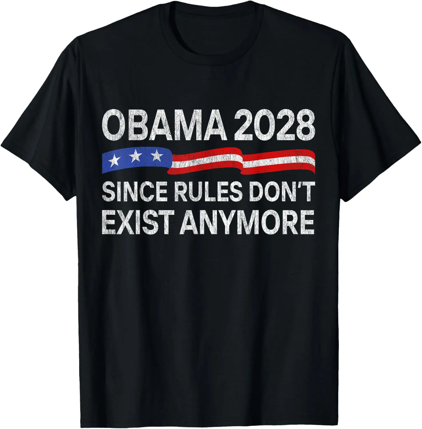Obama 2028 Since Rules Don't Exist Anymore T-Shirt Cute Halloween Pumpkin Short-Sleeve Tee: Fun, Breathable, Pure Cotton, Stylish—Perfect for Sports, Lounging, or Casual Wear.