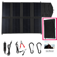 Portable Folding 50W 12V USB Port Solar Panels Board Foldable Waterproof Sola r Panel Charger for Phone Battery Charger Outdoors