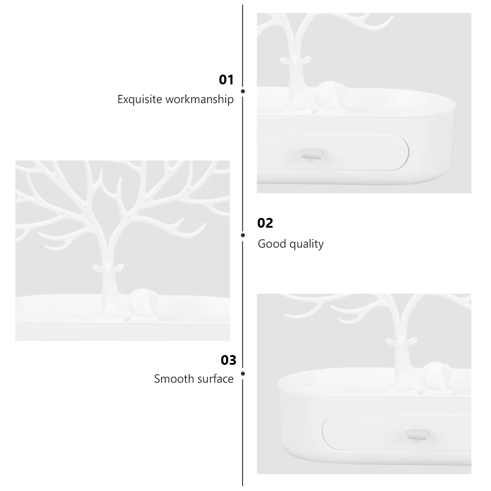 

1Pcs Jewelry Storage Tray Deer Storage Box Elegant Desktop Decoration Multifunctional Cosmetics Display Holder Gift