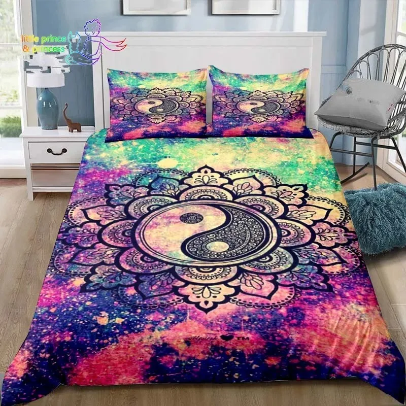

3D Bohemian Mandala Comfortable Duvet Quilt Cover Pillowcase Bedding Set Children Bedroom Decoration Home Textile