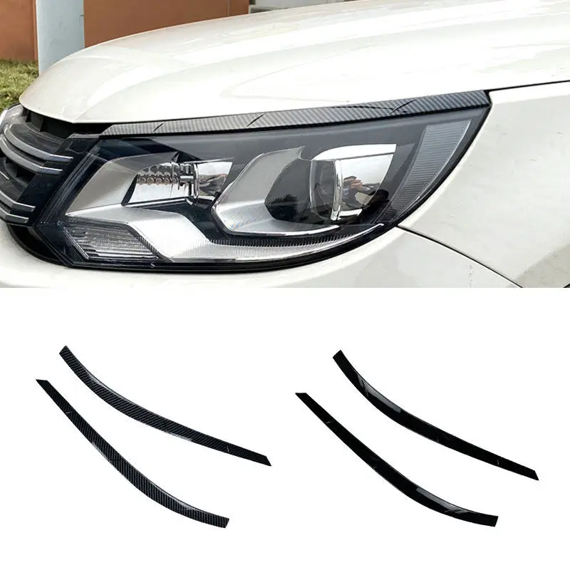 

For VW Tiguan MK1 2011-2016 ABS Car Front Headlamp Headlights Eyebrows Eyelids Cover Eyelash Head Light Eye Lid Bumper Stickers