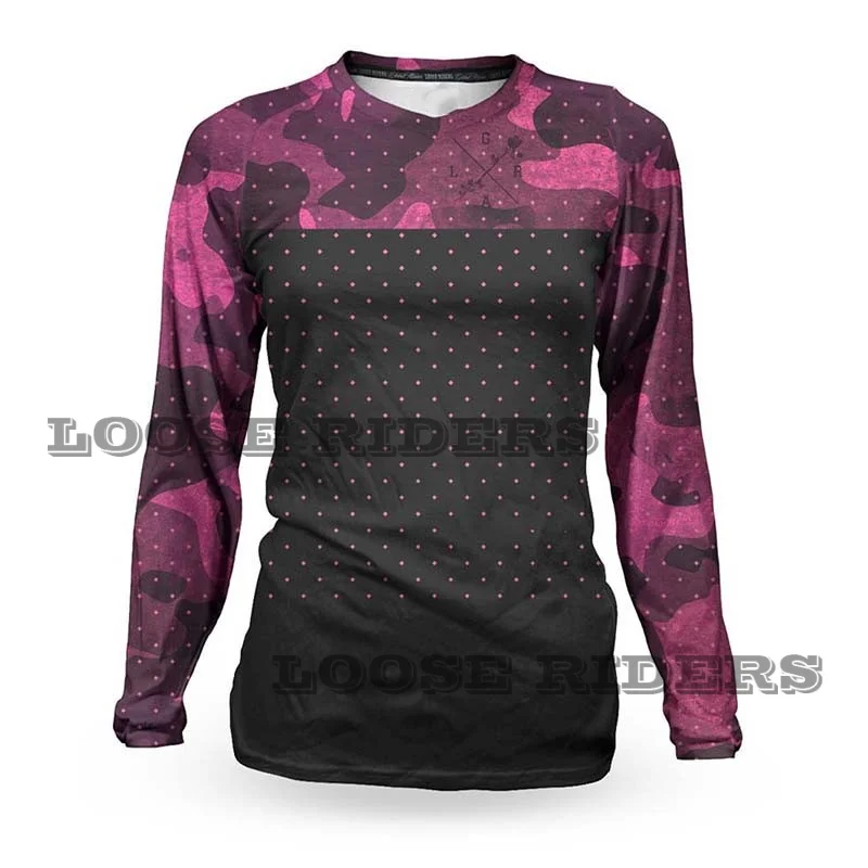 Mountainbike Loose Rider Shirt Damen Outdoor Bike T-Shirt Enduro Atmungsaktives, schnell trocknendes Motocross-Sweatshirt