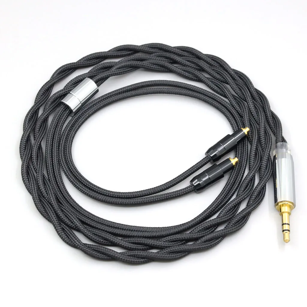 Nylon 99% Pure Silver Palladium Graphene Gold Shield Cable For Shure SRH1540 SRH1840 SRH1440 2 core Headphone LN008309