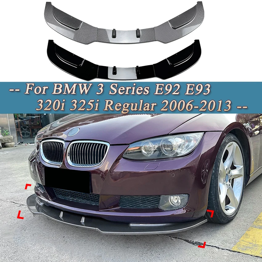 

For BMW 3 Series E92 E93 2006-2013 Regular Version Car Front Bumper Lip Splitter Spoiler Tuning Diffuser Body Kit Accessories