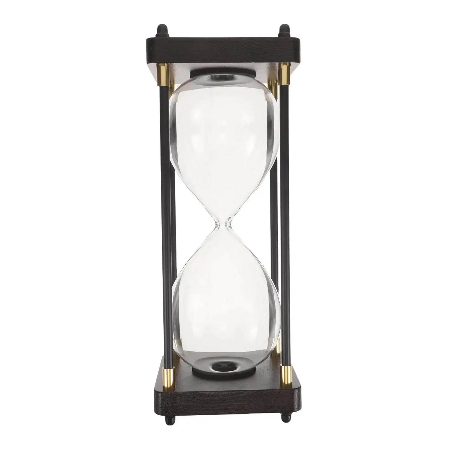 Empty Glass Hourglass Vintage Wood Frame Fillable DIY Sand Timer Wedding Ceremony Desk Home Office Decorative Hourglass