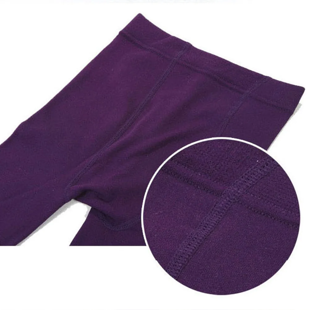 Lady Winter Warm Pantyhose Panty Hose Step on Stretchy Leggings (Purple)