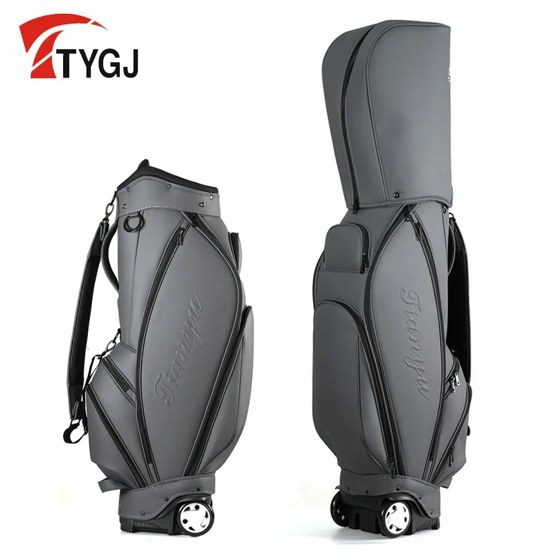 حقيبة جولف مقاومة للماء مع عجلات من النايلون المتين لحمل نادي الجولف تحمل 12-13 ناديًا
