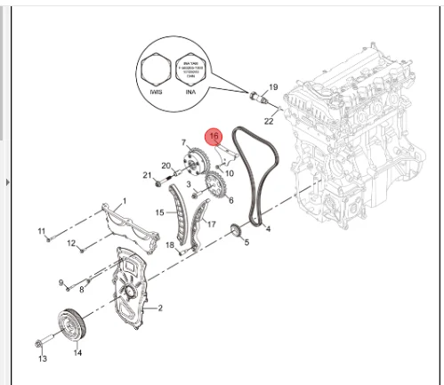 1set Timing Chain Kit Tensioner sprocket for Chinese SAIC New 2013- ROEWE 350 360 MG GT 1.5L engine autocar motor parts 10109226