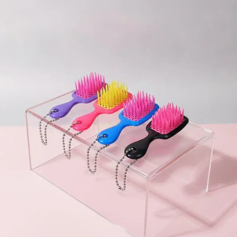 Mini Keychain Hair Brush Portable Air Cushion Massage Comb Pocket Size Detangler for On The Go Hair Care Gift for Girls