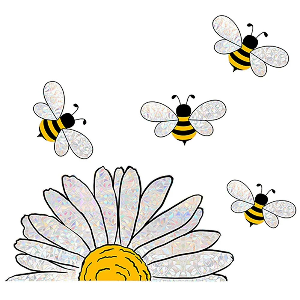 Floral Wing Decorative for static Cling for Windows - No Reusable Glass Sticker PVC 30 cm by 40 cm Home Decoration