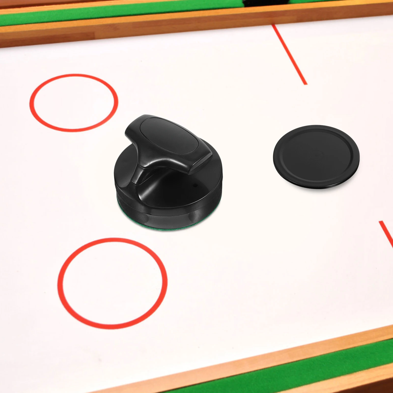

1 set 94mm Black Velvet Cloth 64mm Pucks Set Air Hockey Table Accessories Replacement Parts Mini Game Fun Family