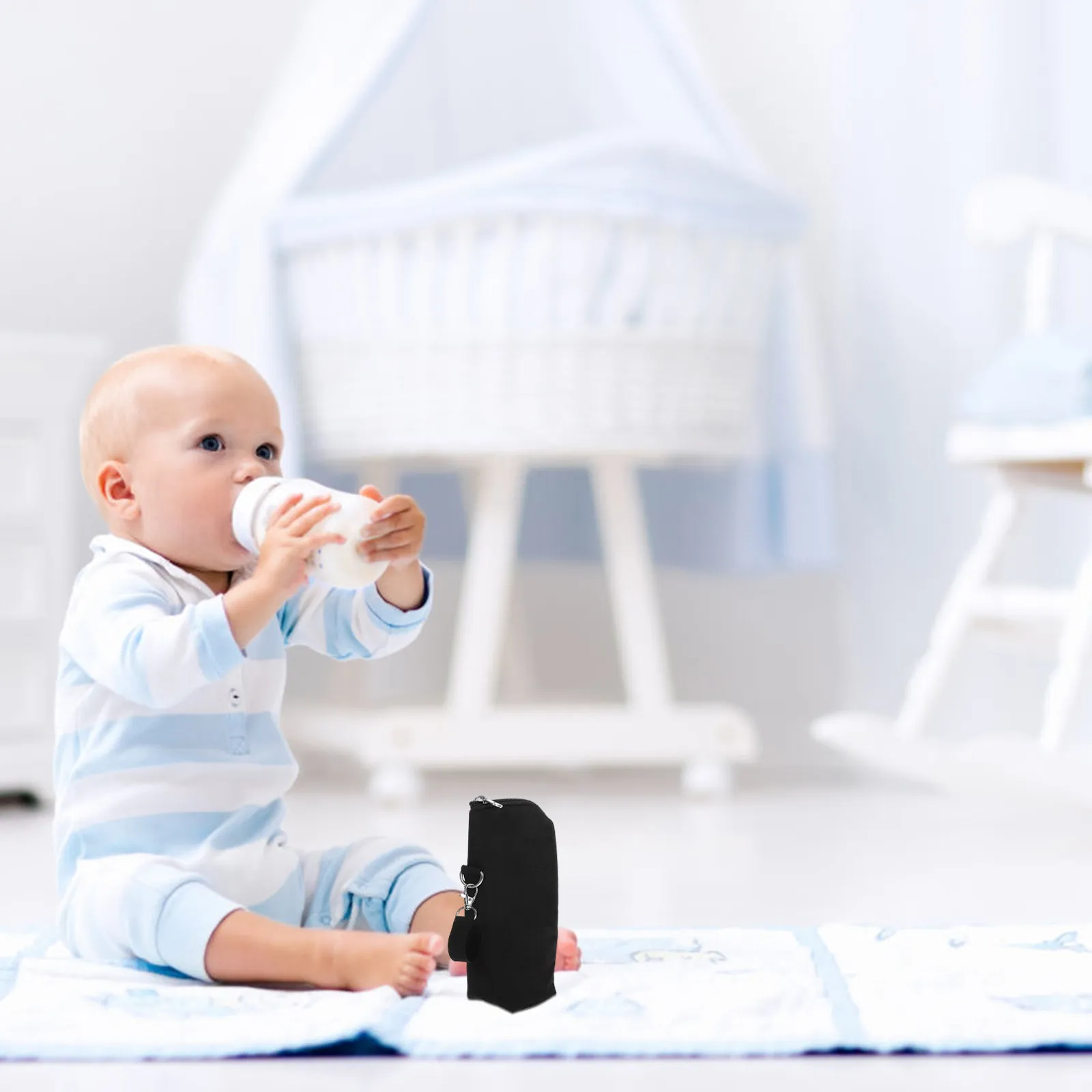 

Baby Bottle Insulator Sleeve Aluminum Foil Insulated Cooler Bag Portable Nursing Bottle Warmer Travel Breastmilk Cooler Black