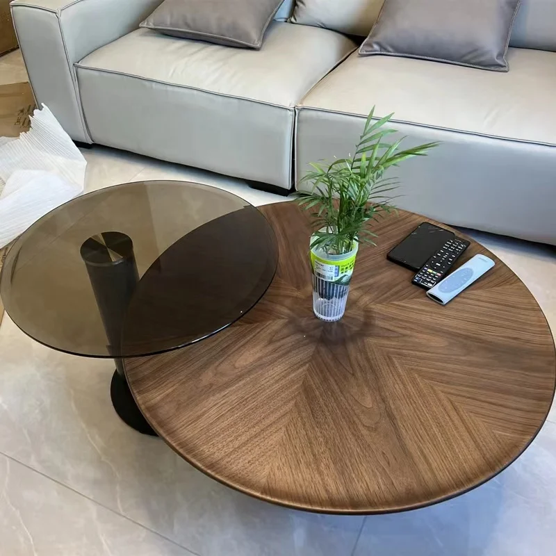 Nordischer Wohnzimmer Couch tisch Set modernen runden Massivholz Couch tisch