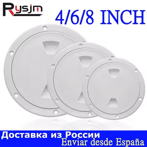 ABS Round Deck Inspection Access Hatch Cover Non-Slip Deck Plate for Marine Boat Kayak Canoe White Black 4 6 8 Inch Hatch Cover