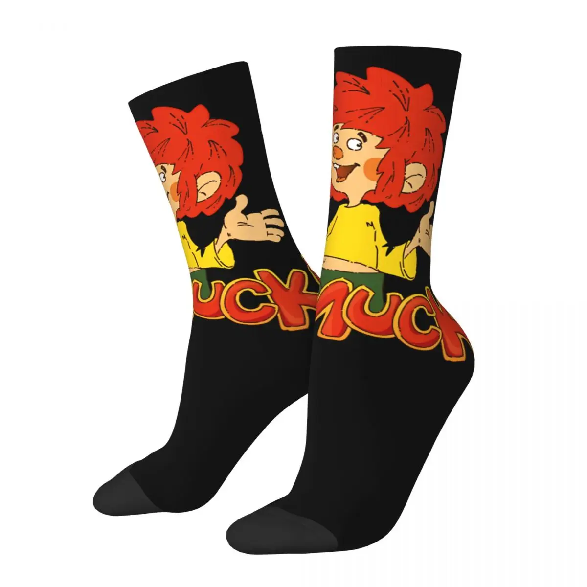 Hip Hop Retro Badass Crazy Men's compression Socks Unisex Pumuckl Street Style Pattern Printed Funny Novelty Happy Crew Sock