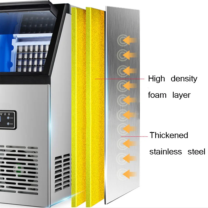 Komercyjna kostkarka do lodu blat automatyczny wbudowany Generator kostek elektryczna chłodziarka do urządzeń domowych