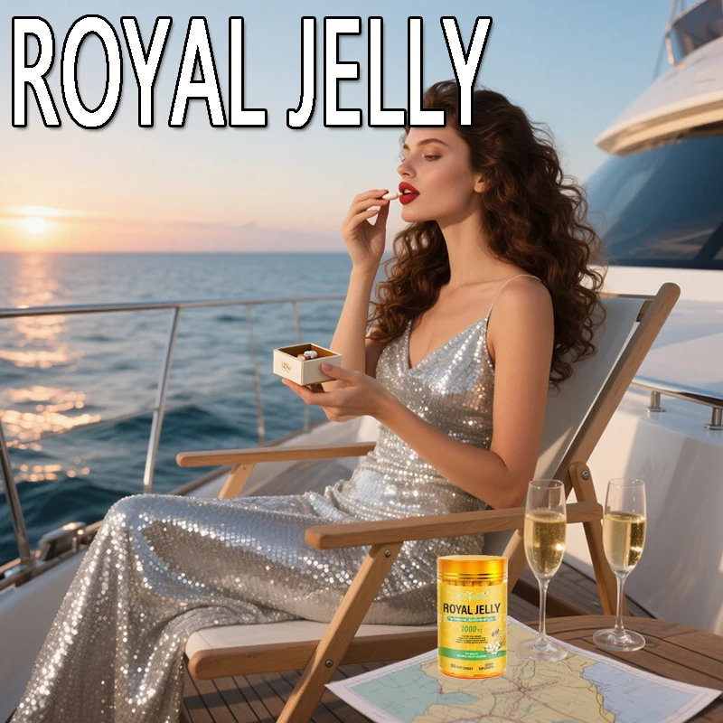 

1 bottle of royal jelly soft capsules regulates endocrine function enhances immunity and promotes hormone balance