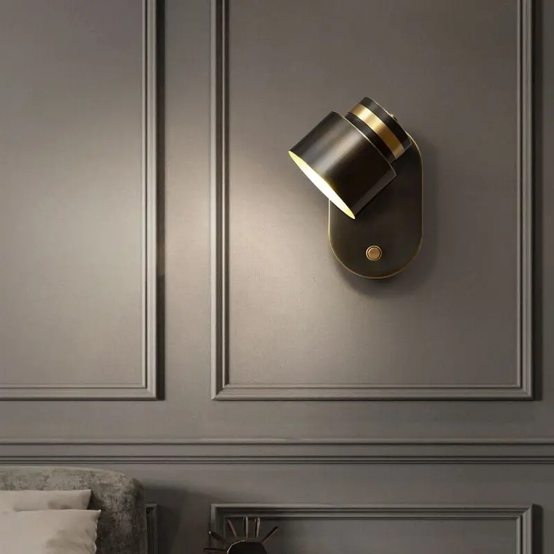 

Copper Wall Lamp Wall Lights for Bedroom Bedside Living Room Corridor Hotel Background Decoration Luxury Indoor Lighting Brass