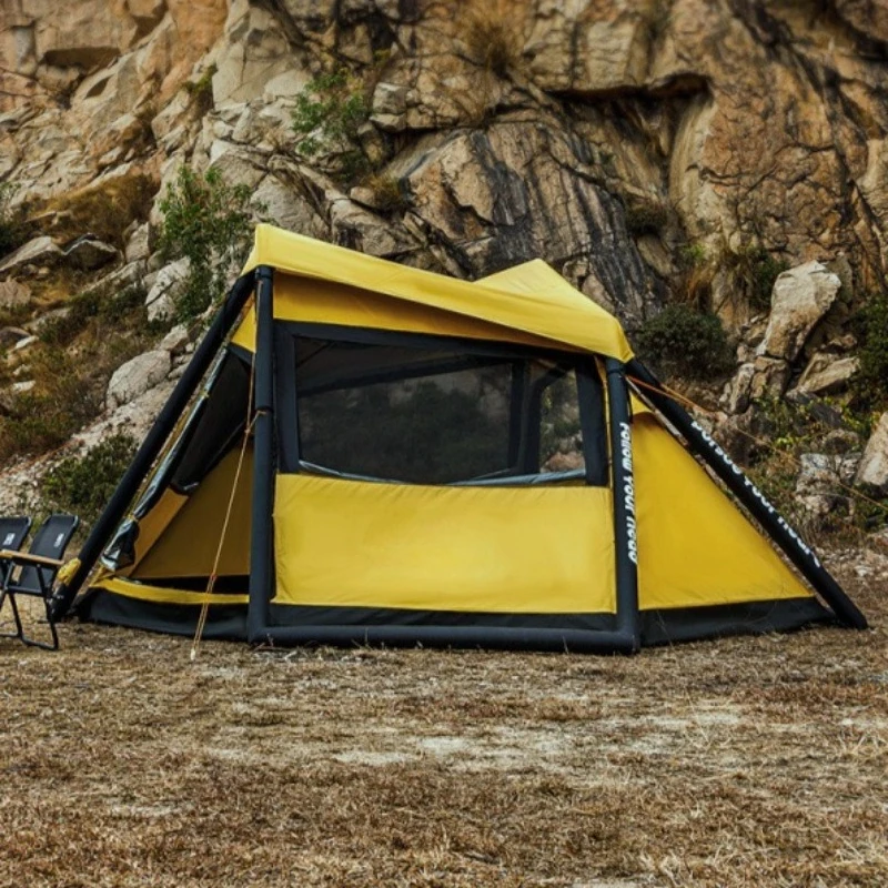 

Большая надувная оксфордская летняя палатка для кемпинга на открытом воздухе, 2000-3000 мм, водонепроницаемая двухслойная палатка для две спальни, гостиной, 6-8 человек