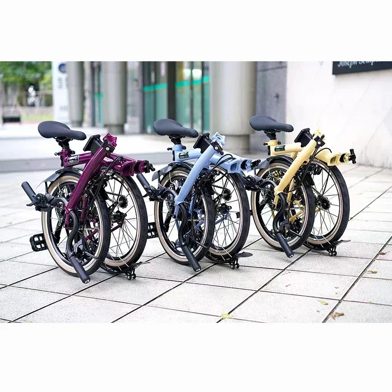 TRI-FOLDING bike BOB six 16-inch 6-speed steel frame foldable light weight folding bicycle