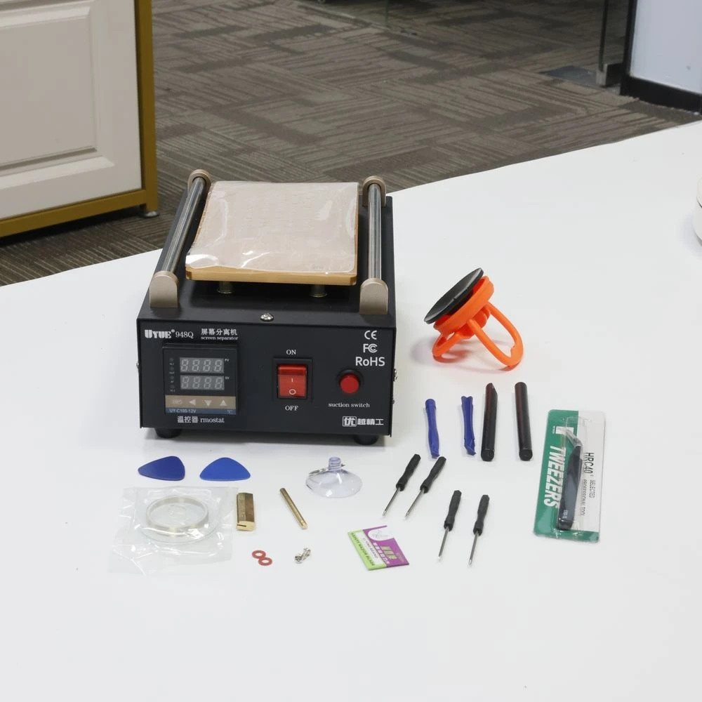 UYUE 948Q Встроенный насос Вакуумный стеклянный сепаратор ЖК-экрана Макс. 7 дюймов с 13 шт. Инструмент для разборки мобильного телефона