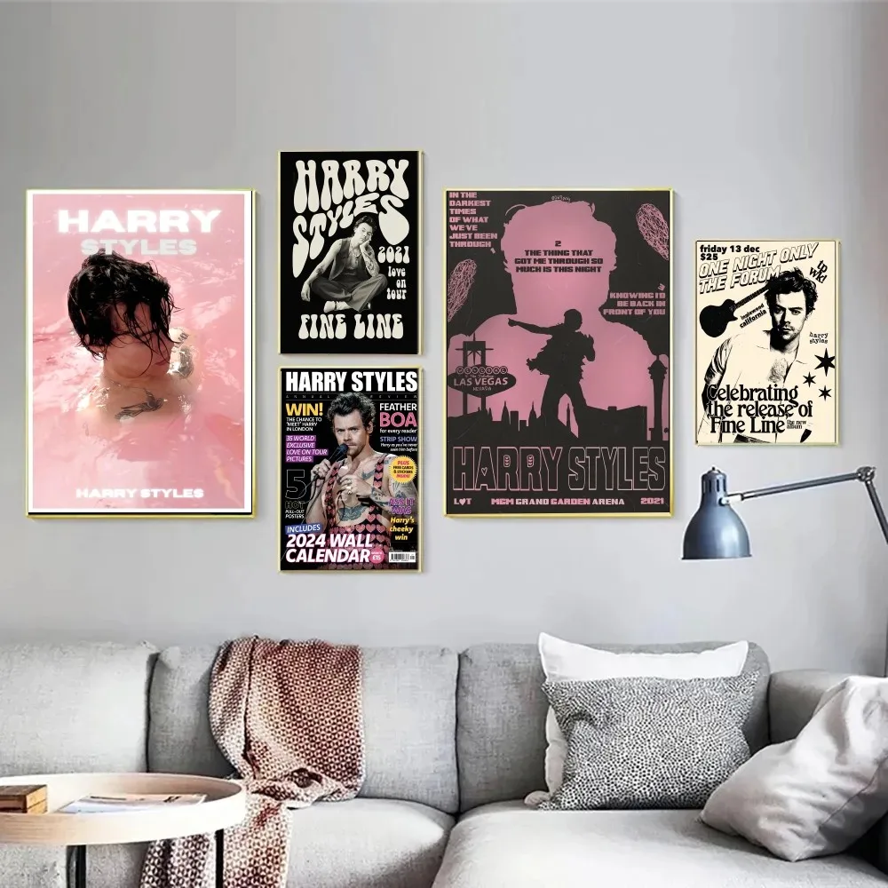 Singer H-Harrys S-Styles Movie Sticky poster Vintage Room Home Bar Cafe Decor Room Wall Decor