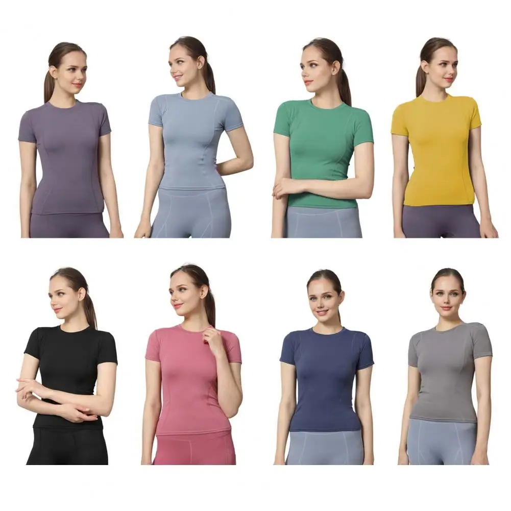 Female Yoga Shirts Sport Top Fitness Running T-shirt Clothes Wear For Women Gym Femme Jersey Mujer Running