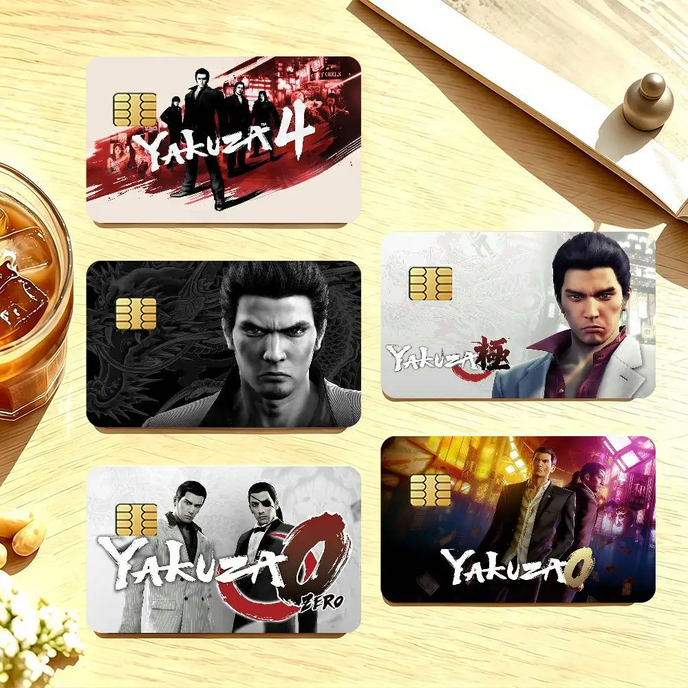 Game Y-Yakuza Z-0-S Credit Card Public Transportation Cards Protective Sticker Waterproof Card Face Decoration 4PCS