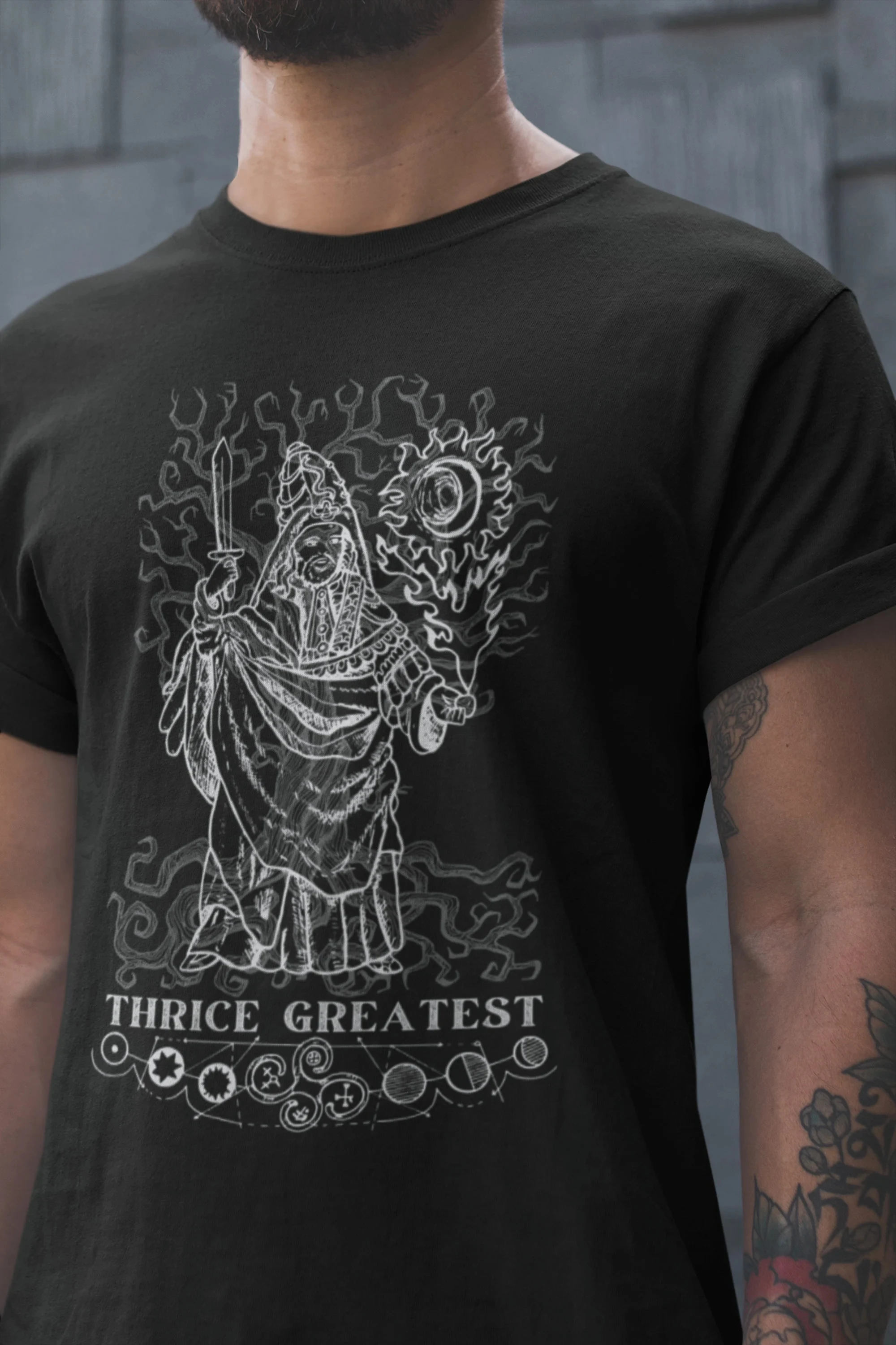 Camisa oculta esotérica, presente de alquimia alternativa nervosa para ele ou dela camisetas gráficas retrô streetwear de alta qualidade mais vendido