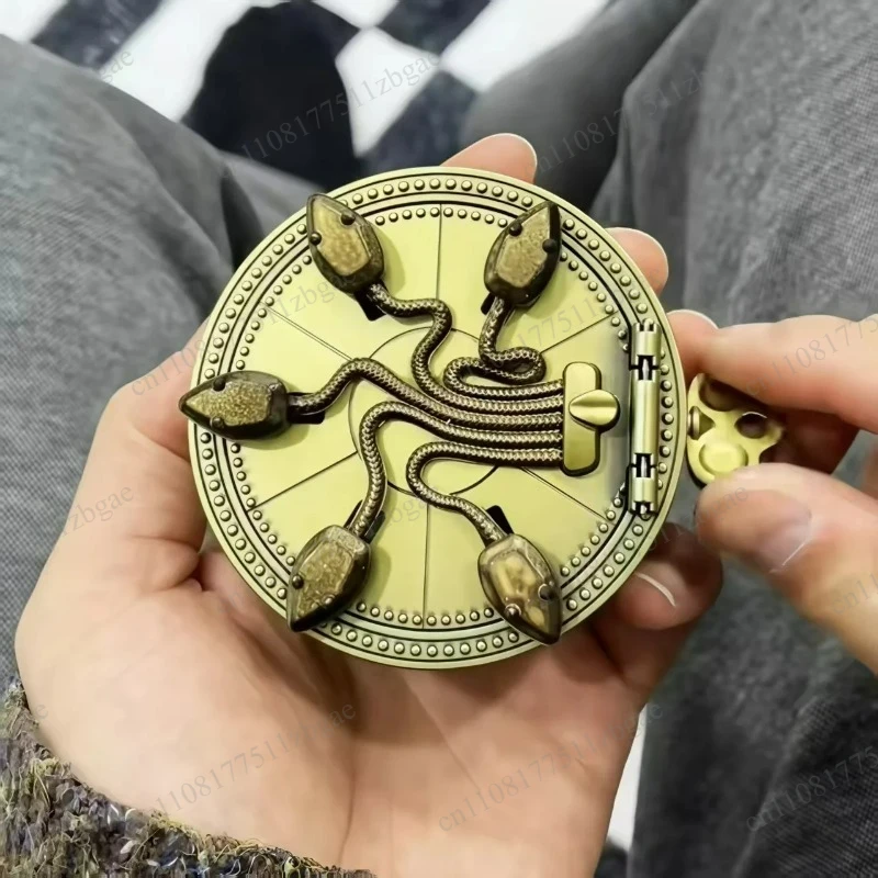 Vintage Round Mechanical Jewelry Ring Box, Wedding Proposal Decor Prop, Gift Storage Display Container